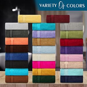 CRAFTBERRY - Bath Towels Set-100% Cotton- 2 Bath Towels, 2 Hand Towels & 2 Washcloths- Large, Quick Dry, Absorbent, Plush, Soft- Home, Shower Towels - 6 Piece Luxury Bathroom Towels - Gold/Golden