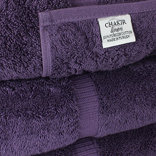 Chakir Turkish Linens 100% Cotton Premium Turkish Towels for Bathroom | 27'' x 54'' (4-Piece Bath Towels - Plum)