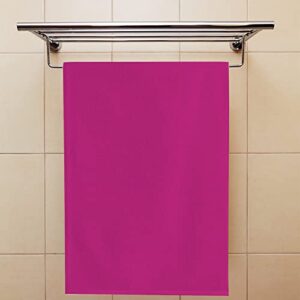 2 Pieces Travel Beach Quick Drying Towels,Bathroom Soft Face Towel and Hand Towel,Deep Magenta 30x15 inches