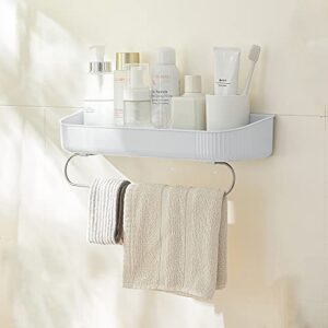 poeland bathroom shelf with towel bar, wall mounted shower storage organizer shower caddy for bathroom living room kitchen