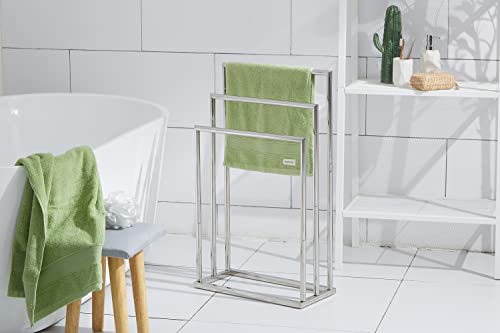 Freestanding Towel Rack, 3 Tier Stainless Steel Towel Bar Stand for Bathroom, Chrome Plated DECLUTTR