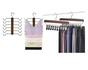 mkono set of 4, bra hangers and legging organizer for closet set