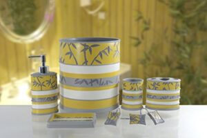 daniel's bath & byound venezia yellow accessory set venezia 5piece-bathroom-accessory-set, yellow