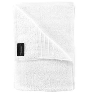 Ephesos 4-Pieces 16"x30" Hand Towels Set | Premium Quality for Daily Bathroom Use, 100% Cotton Towel (Hand Towels Set of 4, White)