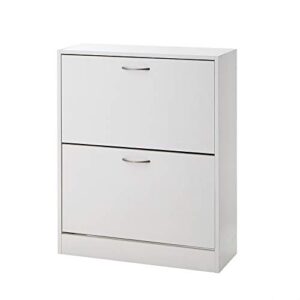 yak about it - white double door shoe cabinet