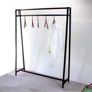 womio industrial metal clothes racks with clothing hanging rack, display racks for laundry,moden drying rack garment racks,black brush silver