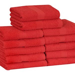 MAGTEX Cotton Salon Towels (24-Pack, Red,16x27 inches) - Soft Absorbent Quick Dry Gym-Salon-Spa Hand Towel (Red)