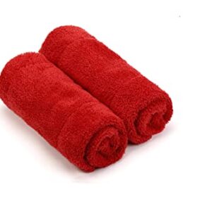 MAGTEX Cotton Salon Towels (24-Pack, Red,16x27 inches) - Soft Absorbent Quick Dry Gym-Salon-Spa Hand Towel (Red)