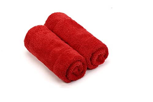 MAGTEX Cotton Salon Towels (24-Pack, Red,16x27 inches) - Soft Absorbent Quick Dry Gym-Salon-Spa Hand Towel (Red)