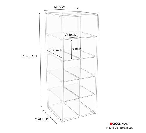 ClosetMaid 1546 Stackable 10-Cube Organizer, Espresso