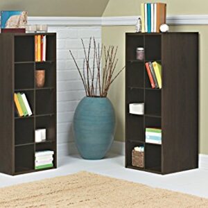 ClosetMaid 1546 Stackable 10-Cube Organizer, Espresso