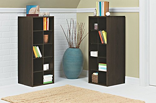 ClosetMaid 1546 Stackable 10-Cube Organizer, Espresso