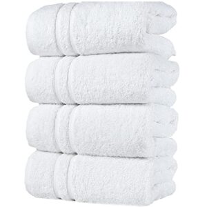 hammam linen white hand towels 4-pack -16 x 29 turkish cotton premium quality soft and absorbent small towels for bathroom
