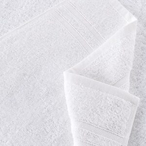 Hammam Linen White Hand Towels 4-Pack -16 x 29 Turkish Cotton Premium Quality Soft and Absorbent Small Towels for Bathroom