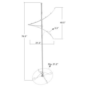 FixtureDisplays® 60" High Spiral Clothing Rack with 20 Ball Stops, Versatile Apparel Hanger Floor Stand Display Rack 16967-NF Shipping Fee Required