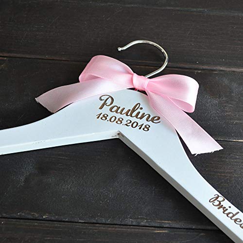 sendinglovehandmade Personalized Wedding Hanger Flower Girl Hanger Girl Baptism Gift Birthday Gift