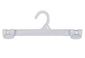 nahanco 1681/10w snap grip plastic hook skirt/slack hanger, 10", white (pack of 200)