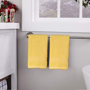 RUIBOLU Hand Towels for Bathroom - 100% Cotton Ultra Soft Highly Absorbent Hand Towel 2 Set, Size 14" x 30" Home Bathroom Hand Towels for Bath, Hand, Face, Gym Towel (Yellow)