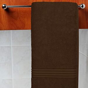 Utopia Towels 6 Piece Luxury Hand Towels Set, (16 x 28 inches) 100% Ring Spun Cotton, Lightweight and Highly Absorbent 600GSM Towels for Bathroom, Travel, Camp, Hotel, and Spa (Dark Brown)