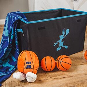 Space Jam: A New Legacy Tune Squad Collapsible Storage Bin Organizer with Lid | Fabric Basket Container with Handles, Cubby Closet Organizer | Sports Basketball Gifts And Collectibles