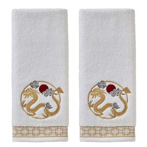 skl home vern yip zodiac dragon hand towel set, white