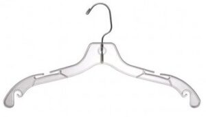 only hangers® clear 17" top hanger (pack of 50)