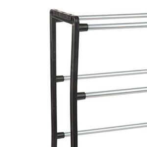 Simplify Stackable Shoe Rack | Holds 12 Pairs of Shoes | Maximize Closet & Bedroom Space | Good for Sneakers | Boots | Loafers | Heels | Slippers | Black