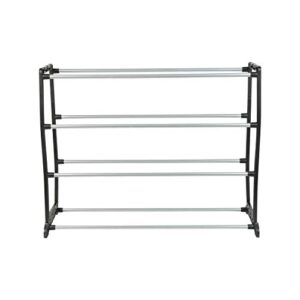 Simplify Stackable Shoe Rack | Holds 12 Pairs of Shoes | Maximize Closet & Bedroom Space | Good for Sneakers | Boots | Loafers | Heels | Slippers | Black