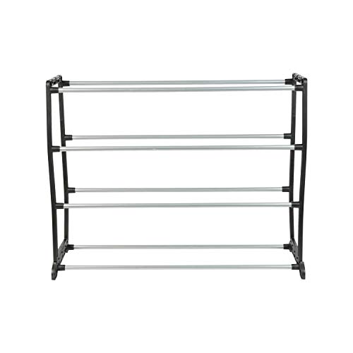 Simplify Stackable Shoe Rack | Holds 12 Pairs of Shoes | Maximize Closet & Bedroom Space | Good for Sneakers | Boots | Loafers | Heels | Slippers | Black