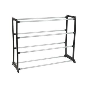 Simplify Stackable Shoe Rack | Holds 12 Pairs of Shoes | Maximize Closet & Bedroom Space | Good for Sneakers | Boots | Loafers | Heels | Slippers | Black