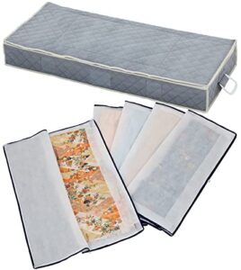astro 001-14 kimono and yukata storage case, non-woven, pockets, 5-pieces, gray