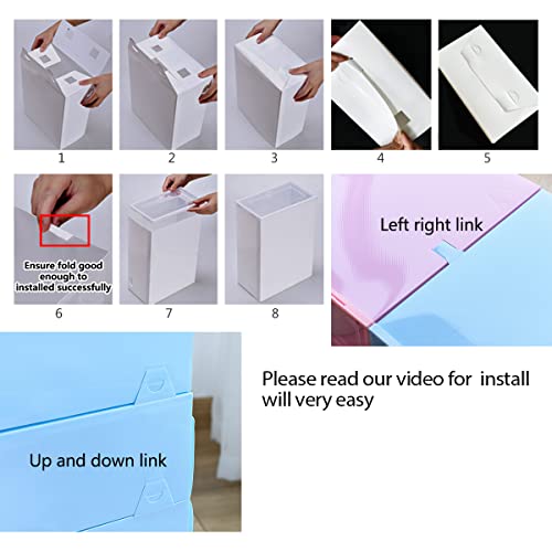 YWHGPI2014 Transparent shoe box 12pack (white) Shoes Organizers Plastic Thickened Foldable Dustproof Storage Box Combined Shoe Cabinet