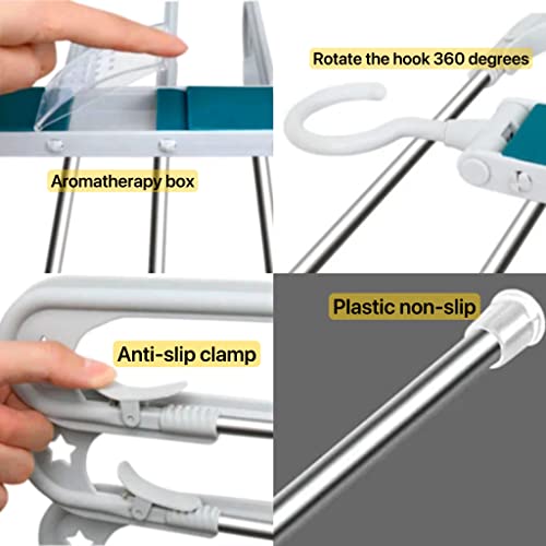 HS&ROXIN Space Saving Magic Pants Rack [2 Pieces] Upgraded Clip Anti Slip Design Pants Storage Rack 6-in-1, Suitable for Skirts, Jeans, Casual Pants, Scarves, etc