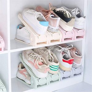 DITUDO Shoe Racks,Storage Organizer Pack Magic Shoe Organizer Height Adjustable Plastic Closet Shoe Organizer for Home/Coffee/25 * 9 * 6Cm