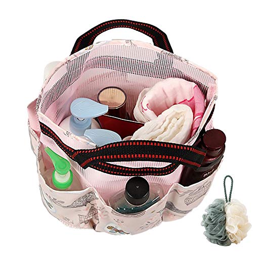 ROMYtendency Shower Caddy Tote Bag - Toiletry Mesh Storage with Shower ball set