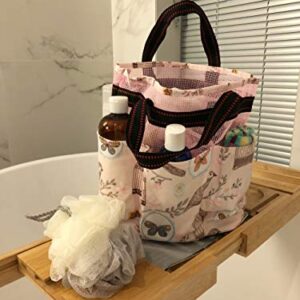 ROMYtendency Shower Caddy Tote Bag - Toiletry Mesh Storage with Shower ball set