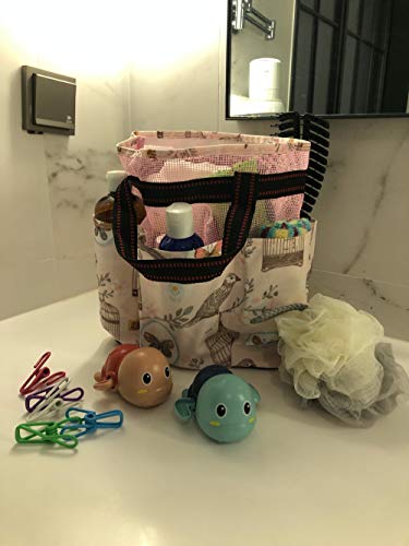 ROMYtendency Shower Caddy Tote Bag - Toiletry Mesh Storage with Shower ball set