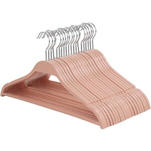 elama home 20 piece biodegradable coat hangers in pink (elh-20)