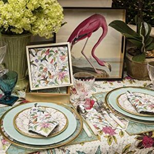 Caspari Disposable Hand Towels, Decorative Paper Guest Towels for Bathroom or Paper Napkins Dinner Napkins Size Hummingbird Trellis Pak 30