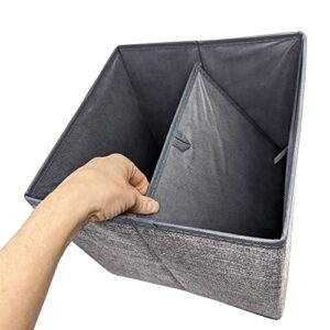 Premium Granite Linen Look Foldable Shoe Cover Bin, Indoor Real Estate Bootie Box Perfect Supply for an Open House (11x11 Shoe Cover Holder, Granite)