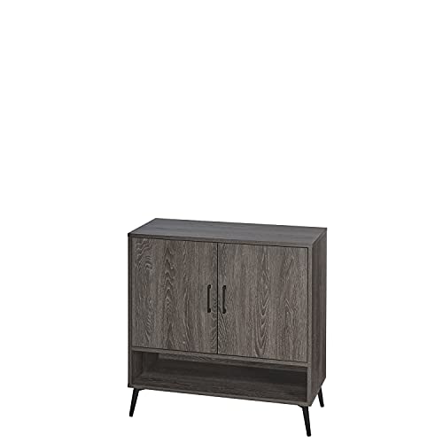 RiverRidge Woodbury Collection Shoe Organizer Cabinet, Dark Weathered Woodgrain