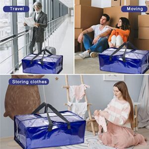 4 Pack Heavy Duty Oversized Storage Bag for Moving, College Dorm, Traveling, Camping, Christmas Decorations, Packing Supplies