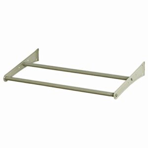 ClosetMaid ShelfTrack Shoe Rack Shelf Kit, Add On Accessory for 10 Pairs of Shoes, Adjustable Width, Nickel Finish