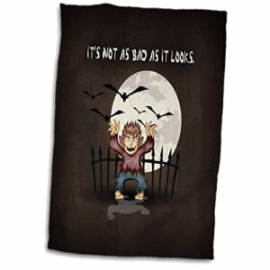 3drose its not as bad as it looks spooky werewolf teen wolf movie quote - towels (twl-150033-1)