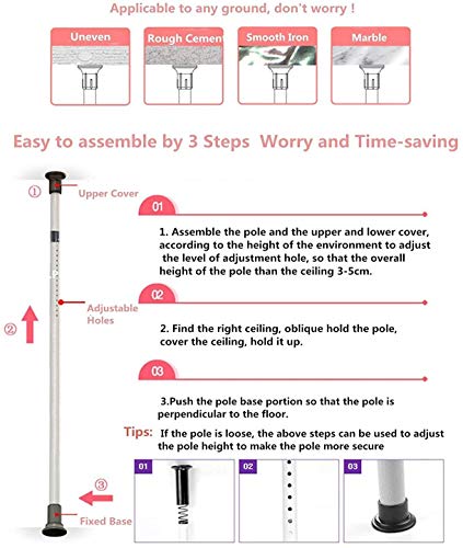 Estink Garment Hanger,4 Poles Adjustable Home Garment Hanger and Clothes Rack for Simple Closet Wardrobe