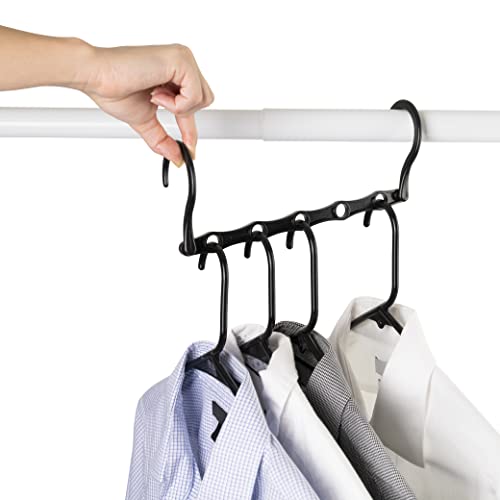 Exultant Dynamics - Stainless Steel Pant Hangers - Essential Hangers Space Saving Bundle - Set of 5 – Organizer for Clothes – Closet Space Saver – Hang 25 Clothing Items