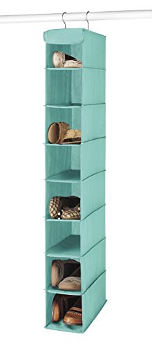 Whitmor 8 Shelf Hanging Shoe Shelves, Turquoise