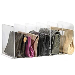 OnDisplay Acrylic Shelf Dividers - Closet Shelves Organizer - Clothing/Purse Separator (8 Pack, 8")