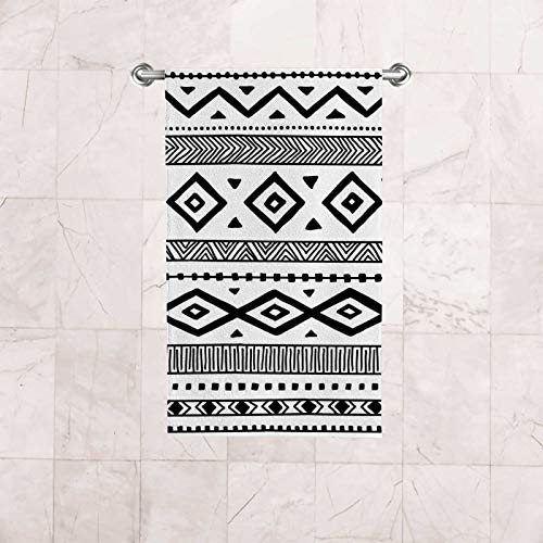 Vantaso Bath Hand Towels Set of 2 Ethnic Boho Style，Soft Absorbent Washcloths Towel for Bathroom Kitchen Hotel Gym Spa