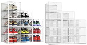 pinkpum extra large shoe storage box fit for size 14 12pack shoe storage boxes fit for size 11 12pack